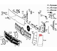MERCEDES TRUCK LKW ACTROS MP4 DEFLETTORE ANTERIORE DESTRO OEM A9607511330