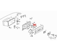 MERCEDES W123 S123 C123 STAFFA MORSETTO VANO PORTAOGGETTI OEM A1236890132