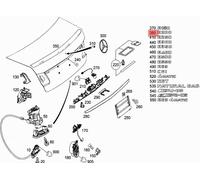 MERCEDES W124/207/210/211/212 EMBLEMA DISTINTIVO DESIGNAZIONE OEM A1248175415