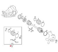 MERCEDES W124 W202 W208 W210 R129 KIT RIPARAZIONE SEMIASSE CUFFIA OEM 2103500237