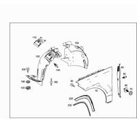 MERCEDES W166 ML GL GLE GLS PROTEZIONE PARAFANGO ANTERIORE SX OEM A1668890125