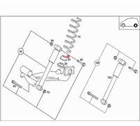 MERCEDES W168 CLASSE A 2×TAMPONE PARACOLPO SOSPENSIONE POSTERIORE OEM 1683260187