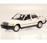 Mercedes W201 190E 1982 bianco modellino 155037002 Minichamps 1:18