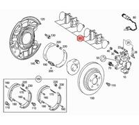 MERCEDES W203 C W209 CLK PASTIGLIE FRENO POSTERIORE OEM A0034205220