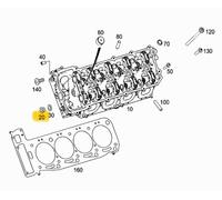 MERCEDES W204/218/212/209 TAPPO FILETTATO PER BLOCCO CILINDRI OEM A0029973130