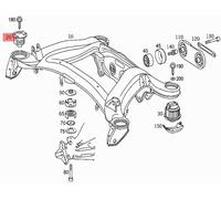 MERCEDES W209 CLK SILENT BLOCK TRAVERSA SOSPENSIONE POSTERIORE OEM A2033510942