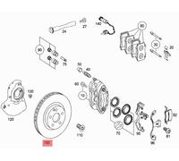 MERCEDES W221 S C216 CL R230 SL DISCO FRENO VENTILATO ANTERIORE OEM A2214211612