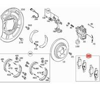 MERCEDES W221 W211 C216 C219 R230 SL PASTIGLIE FRENO POSTERIORE OEM A0064200120