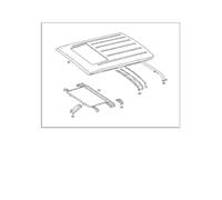 MERCEDES W463 G-CLASSE STAFFA DEL TELAIO DEL TETTO APRIBILE OEM 4636500031