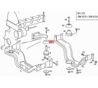 MERCEDES W601/602 T1 TAPPO SUPPORTO MOTORE OEM A6012420012