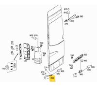 MERCEDES W906 SPRINTER RIFLETTORE SX PARAURTI POSTERIORE OEM A9068260040