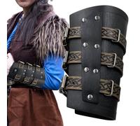 Mercenary Faux Leather Gauntlet - Bracciali Knight Rinascimento Vintage | Braccio Brigandina Medievale | Guardie Del Braccio Retrò Rinascimento | Bracciali Di Vambrace Medievale Costume