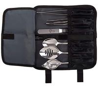 Mercer Culinary - Kit di placcatura professionale da cuoco, 8 pezzi, in acciaio inox, nero, argento