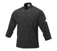Mercer Culinary M60010BKM Millennia - Giacca da cucina da uomo, con bottoni tradizionali, taglia M, colore: Nero