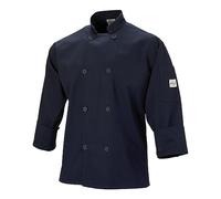 Mercer Culinary M60010NBM Millennia - Giacca da cucina da uomo, con bottoni tradizionali, taglia M, blu navy