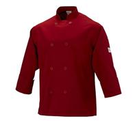 Mercer Culinary Millennia unisex Cook Jacket con tradizionale bottoni, L, Red, 1