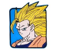 Comercial Mercera, Toppa Termoadesiva per Tessuti, Dragon Ball, Carattere Sayayin Goku, Toppa Termoadesiva Ideale per Cappellini, Giacche, Magliette o Zaini Scolastici, 100% Poliestere, 8x6 Centimetri