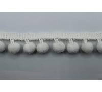 Merceria Pour Toi... 1 Metro Passamaneria Frangia PON PON 1 cm Altezza 2 cm Abbigliamento Copertina Arredamento Vari Colori (0 Bianco)