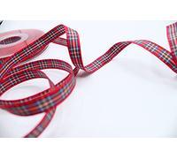 Merceria Pour Toi... 1 Metro Passamaneria Nastro Scozzese Tartan 10 mm 25 mm 40 mm Rosso Verde Blu Natale Nastro Fiocchi Decorazioni Natalizie (10 mm, col. 07)