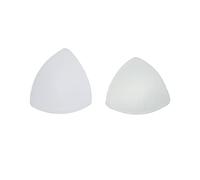 Merceria Pour Toi... Coppia Inserti per Reggiseno No Push up Taglia 1 2 3 4 Bianco Nero Nudo Bikini Abito Top Reggiseno Sportivo Coppe Triangolo Rimovibile da Cucire (1, Bianco)