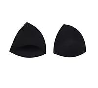 Merceria Pour Toi... Coppia Inserti per Reggiseno Push up Imbottiti Taglia 1 2 3 4 Bianco Nero Nudo Bikini Abito Top Reggiseno Sportivo Coppe Triangolo Rimovibile da Cucire (1, Nero)