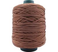 Merceria Pour Toi... Fettuccia per Borse a Uncinetto Piatta 250 gr Spessore 0,5 cm Filato per Uncinetto 100% Polipropilene Accessori Fai da Te (31 Marrone)