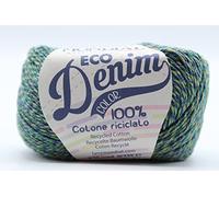 Merceria Pour Toi... Filato Mondial Eco Denim 50 gr Filato Morbido 100% Cotone Riciclato Ferri Uncinetto Abbigliamento Eco Denim Cotone Estate Primavera (665)