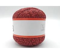 Merceria Pour Toi... Filo Catenella Lurex Gomitolo 25gr Uncinetto Argento Oro Blu Rosso Bianco Argento (604 Rosso)