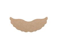 Merceria Pour Toi... Set da 6 Pezzi Ali di Legno Grezzo d'Angelo da rifinire 10 x 4,5 cm Forme di Legno Fai da Te Natale Hobby creativi
