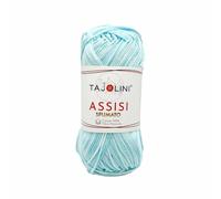 MERCERIA TAJOLINI - Cotone Assisi SFUMATO AZZURRO - 50g 125m - Filato Multicolor Gradient 100% Cotone per Uncinetto Ferri 2,5-3mm - Granny Square Amigurumi Coperte - Oeko-Tex Made in Italy