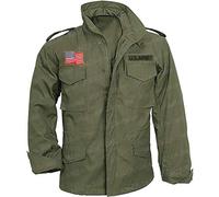 MERCH ATTIRE John Rambo M65 - Giacca militare da uomo, multitasche, stile casual, Verde Oliva - Giacca Rambo Cotone, M