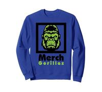 Merch Gorillaz Felpa, Unisex per Adulti, Blu Reale, M