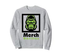 Merch Gorillaz Felpa, Unisex per Adulti, Grigio Melange, XXL