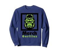 Merch Gorillaz Felpa, Unisex per Adulti, Navy, L