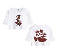 Merch Kaytranada Album Ain't NO Damn Way Crop Top T-Shirt Donna Ragazza Manica Corta, bianco, XXL