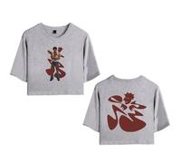 Merch Kaytranada Album Ain't NO Damn Way Crop Top T-Shirt Donna Ragazza Manica Corta, grigio, XL