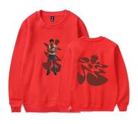 Merch Kaytranada Album AIN'T NO DAMN WAY Girocollo Casual Felpa Abbigliamento Unisex, Rosso, M