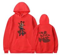 Merch Kaytranada Album AIN'T NO DAMN WAY Manica Casual Graphic Cappuccio, Rosso, XXL