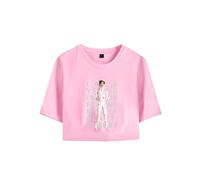 Merch Lola Young I am Only F Myself Album Music Crop Top T-Shirt Donna Ragazza Manica Corta, rosa, M