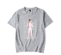 Merch Lola Young I am Only F Myself Album Music T-Shirt Uomo Donna Camicia Manica Corta Casual Graphic Tee, grigio, M