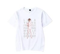 Merch Lola Young I am Only F Myself Album Music T-Shirt Uomo Donna Camicia Manica Corta Casual Graphic Tee, bianco, M