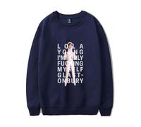 Merch Lola Young I am Only F Myself Album Musica Girocollo Casual Felpa Abbigliamento Unisex, Marina Militare, M
