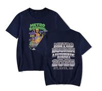 Merch Metro Boomin A Futuristic Summa 2025 2D T-Shirt Uomo Donna Camicia Manica Corta Casual Graphic Tee, Marina Militare, L