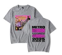 Merch Metro Boomin A Futuristic Summa 2025 T-Shirt Uomo Donna Camicia Manica Corta Casual Graphic Tee, grigio, L