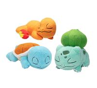 Merch Pokemon - 5`` Sleeping Plush3 pack Bulb, Char, Squirtle plush /Toys NUOVO