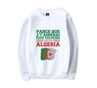 Merch Soolking I will love you forever my Algeria Girocollo Felpa Casual Abbigliamento Unisex, bianco, L