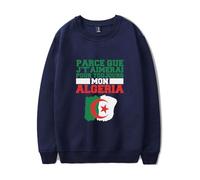 Merch Soolking I will love you forever my Algeria Girocollo Felpa Casual Abbigliamento Unisex, Marina Militare, L