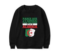 Merch Soolking I will love you forever my Algeria Girocollo Felpa Casual Abbigliamento Unisex, Nero , L