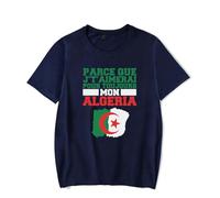 Merch Soolking I Will Love You Forever My Algeria T-Shirt Uomo Donna Camicia Manica Corta Casual Graphic Tee, Marina Militare, L