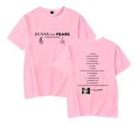 Merch T-Shirt Damiano David Funny Little Fears Album Manica Corta Unisex, rosa, S